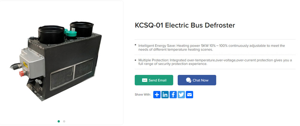 Two Choices for Electric Bus Defrosters 